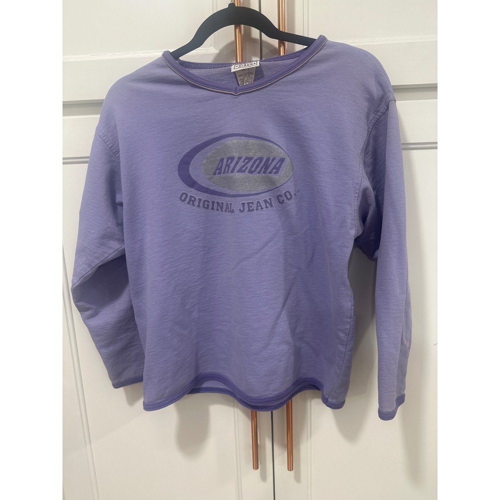 Arizona Jean Co Purple Graphic Long Sleeve Sweatshirt Vintage 90's skater Large